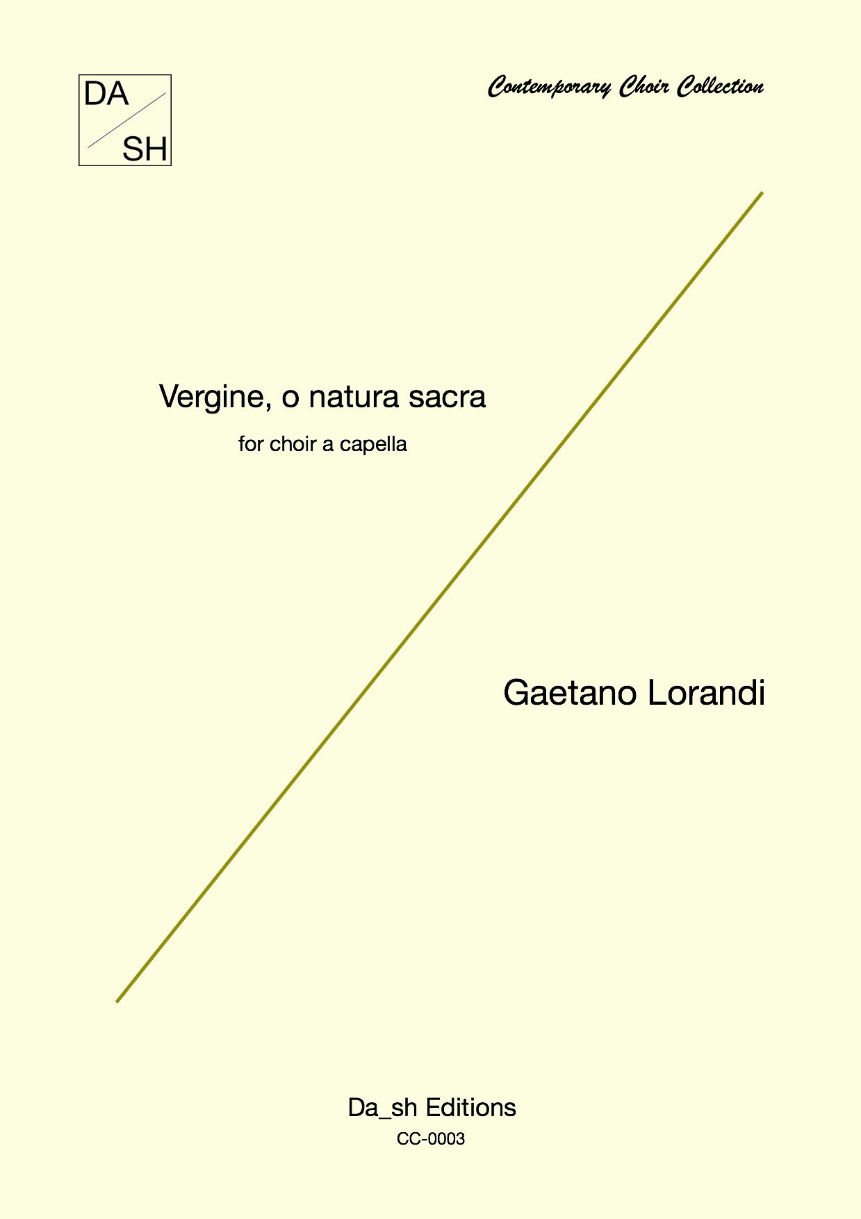 Gaetano Lorandi - Vergine, o natura sacra