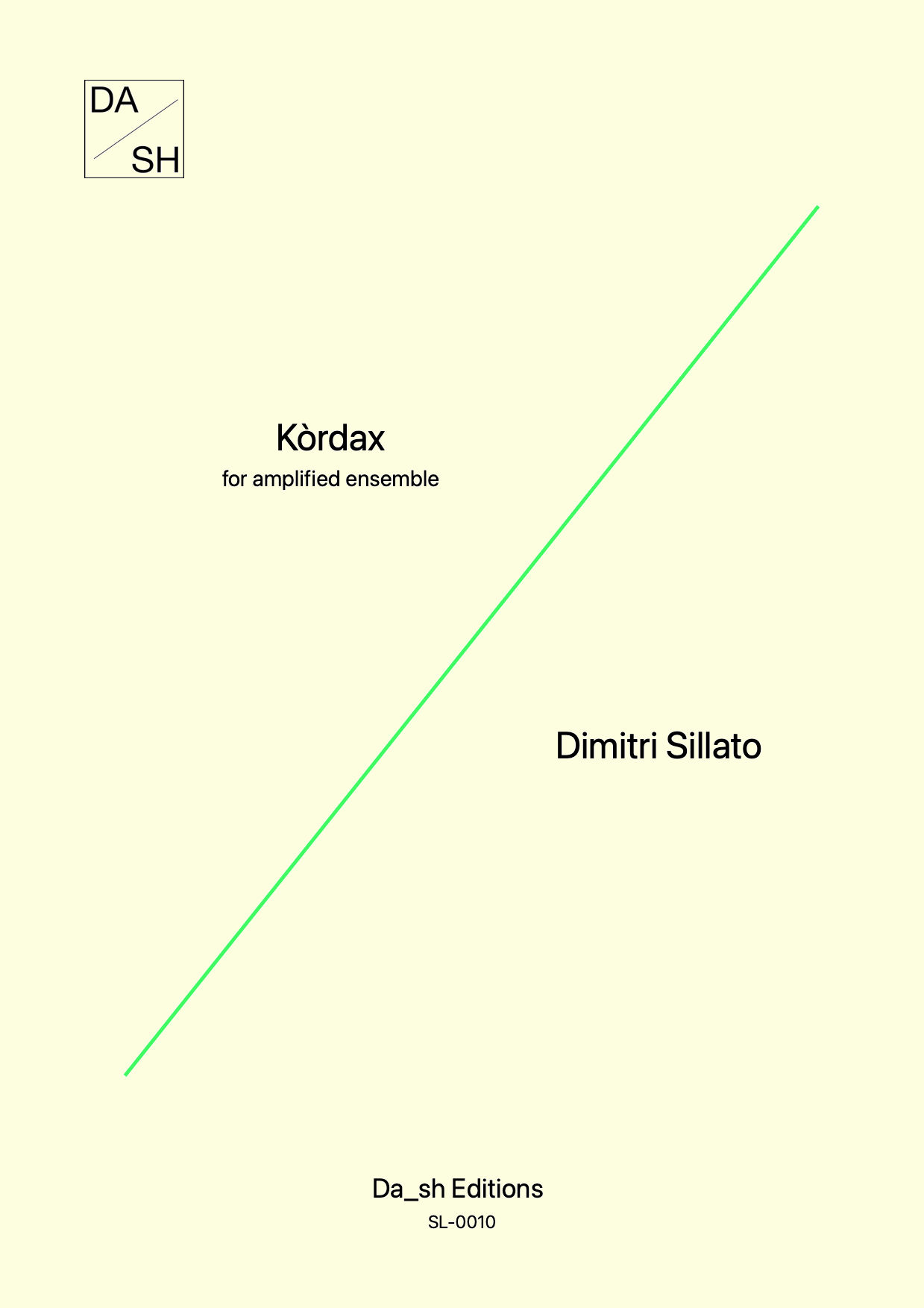 Dimitri Sillato - Kòrdax for amplified ensemble (PDF)