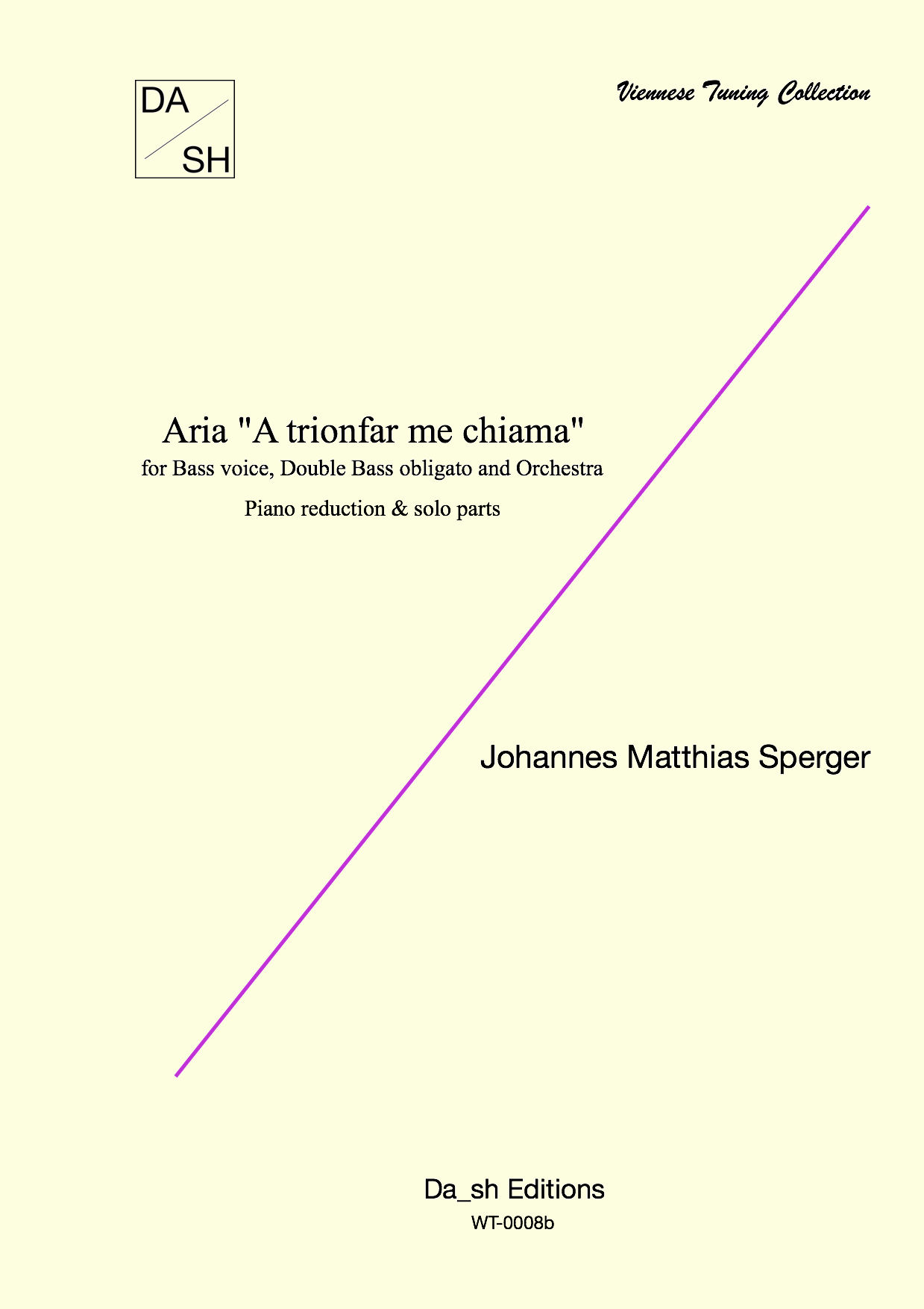J.M. Sperger - Aria "A trionfar me chiama" for Bass, Double Bass and piano