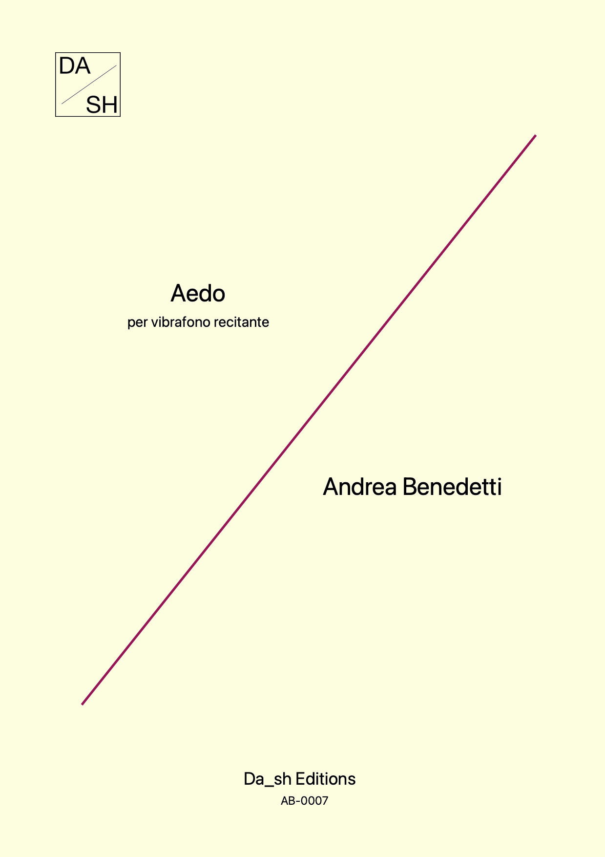 Andrea Benedetti - Aedo per vibrafono recitante (PDF)