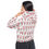 Thumbnail: Women’s cropped windbreaker with repeating red pattern, back view