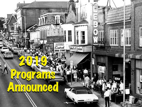 Society Announces 2019 Programs