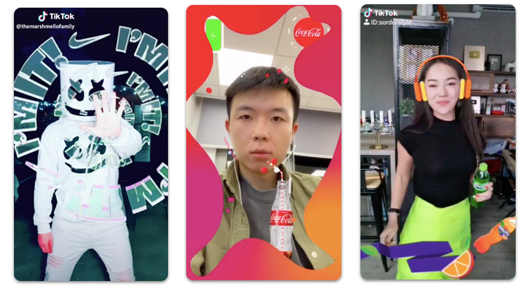 TikTok AR Filter Effects by Nike, Coca-Cola and Fanta