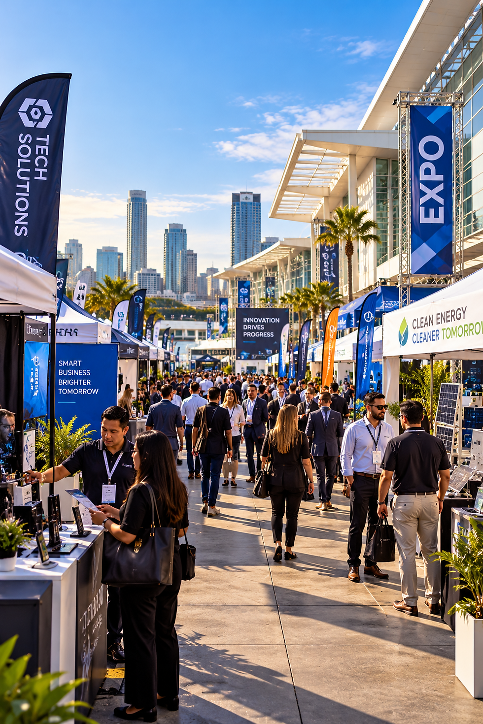 Bustling Outdoor Tech Expo