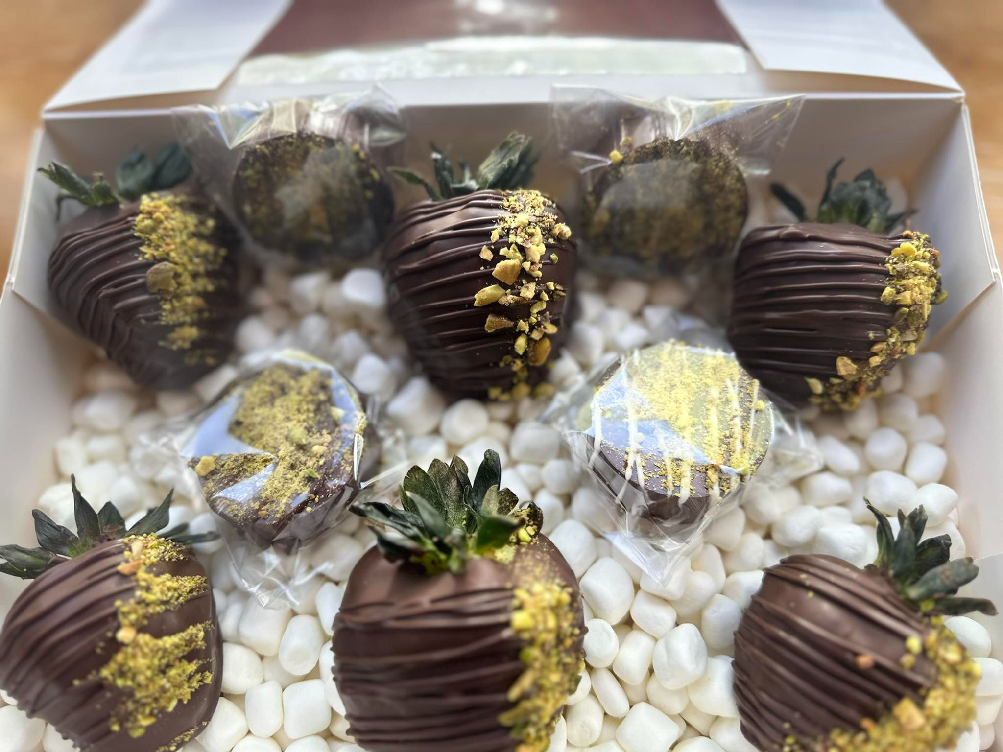  Real Belgian chocolate Dubai stuffed Strawberries 