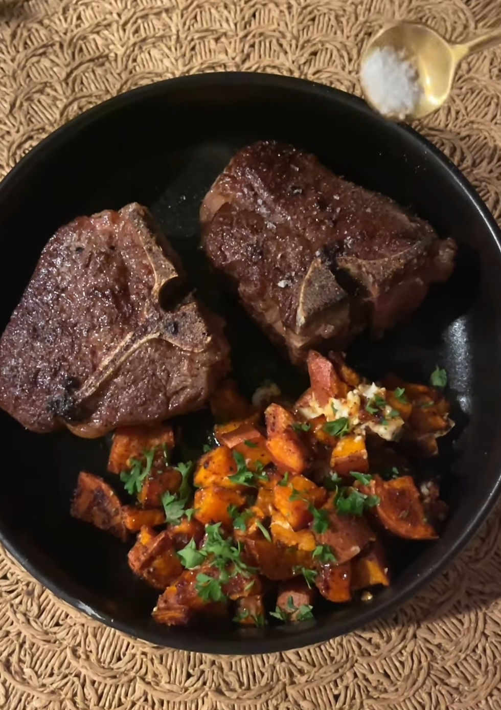GRILLED LAMB WITH SWEET POTATOES