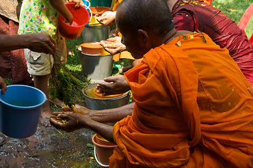 Monks at a Buddhist ceremony Thailand