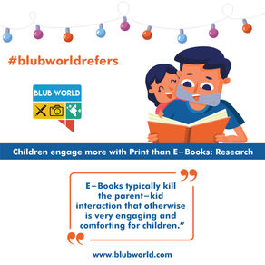 #blubworldrefers - Children engage more with Print than E-Books: Research