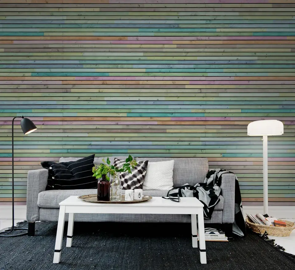 WOODEN SLATS COLOURFUL