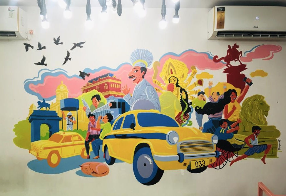 033 Cafe Wall Mural