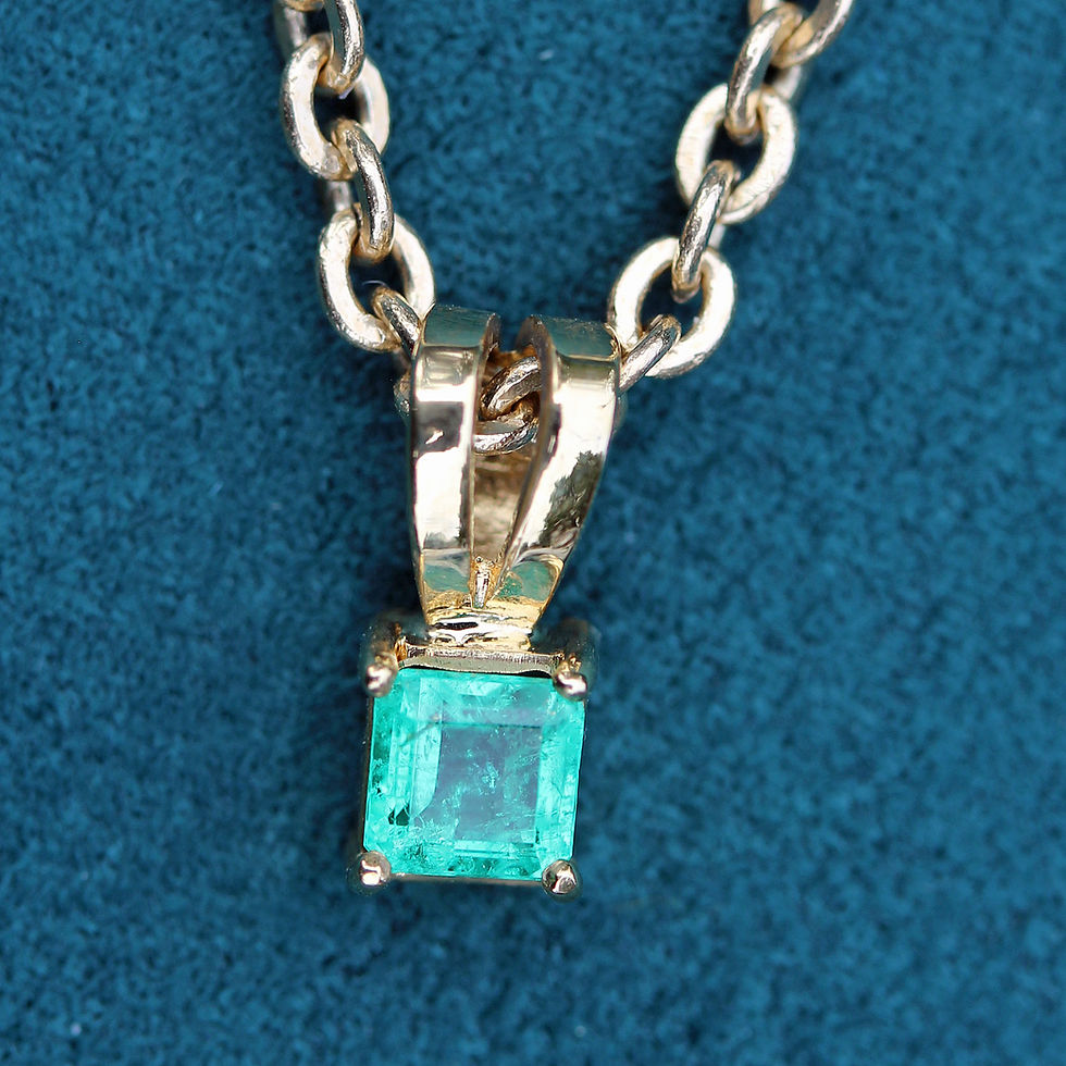 Thumbnail: Colombian  Emerald Pendant 18KY