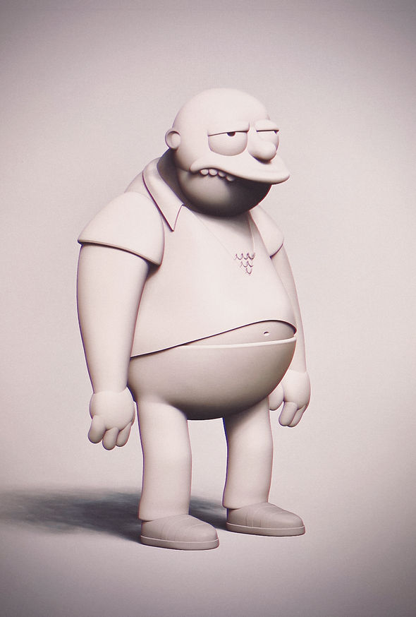 3D Character Study - Fanart - Simpsons - Barney Gumble