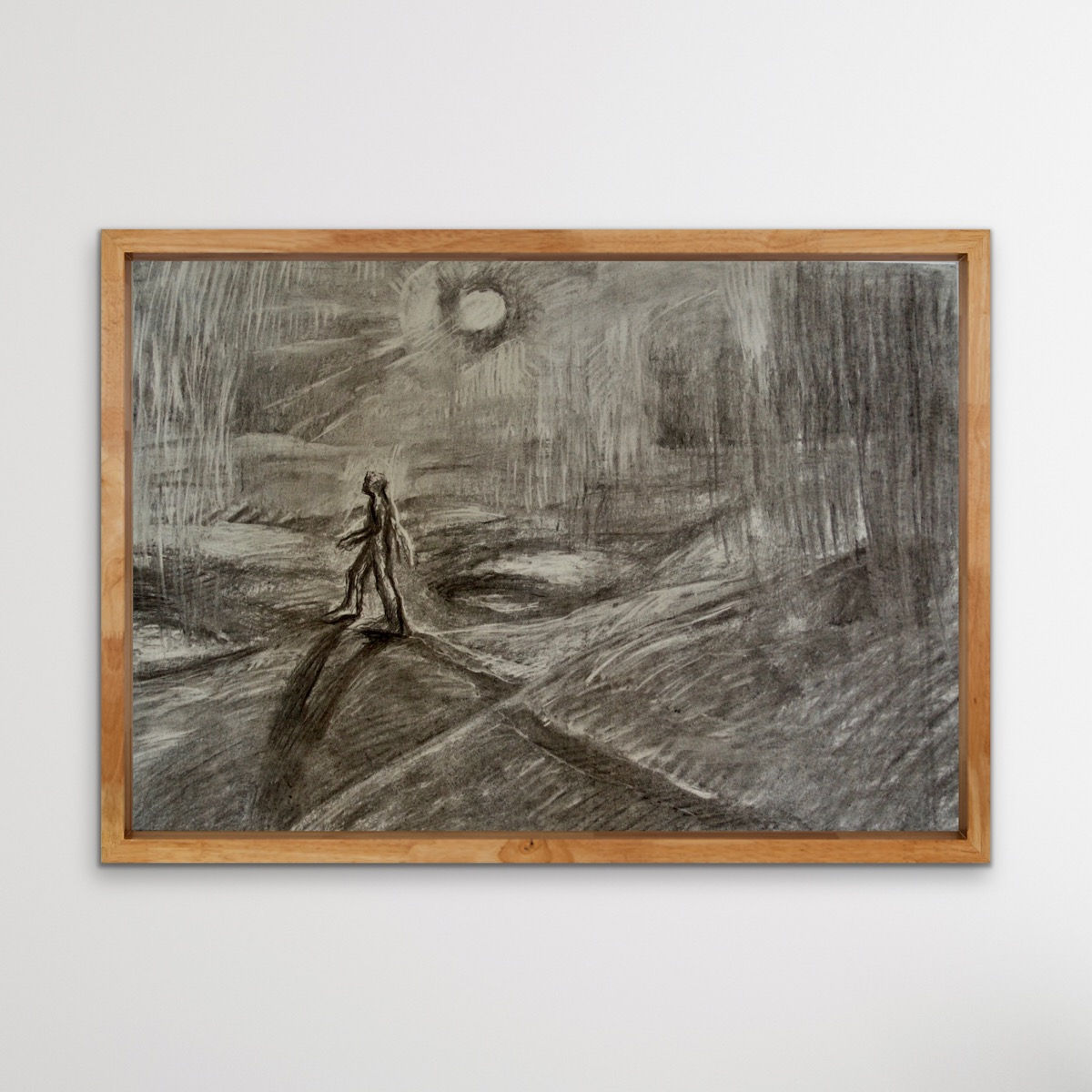 Kohlezeichnung "Kreuzweg", 40x60cm, Berlin 1983