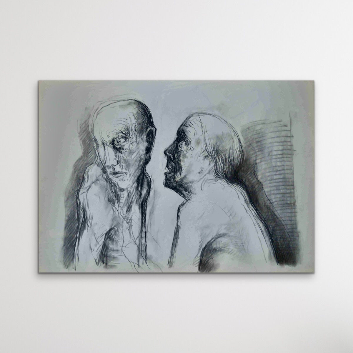 Kohlezeichnung "Die Frage", 40x60cm, Berlin 1984