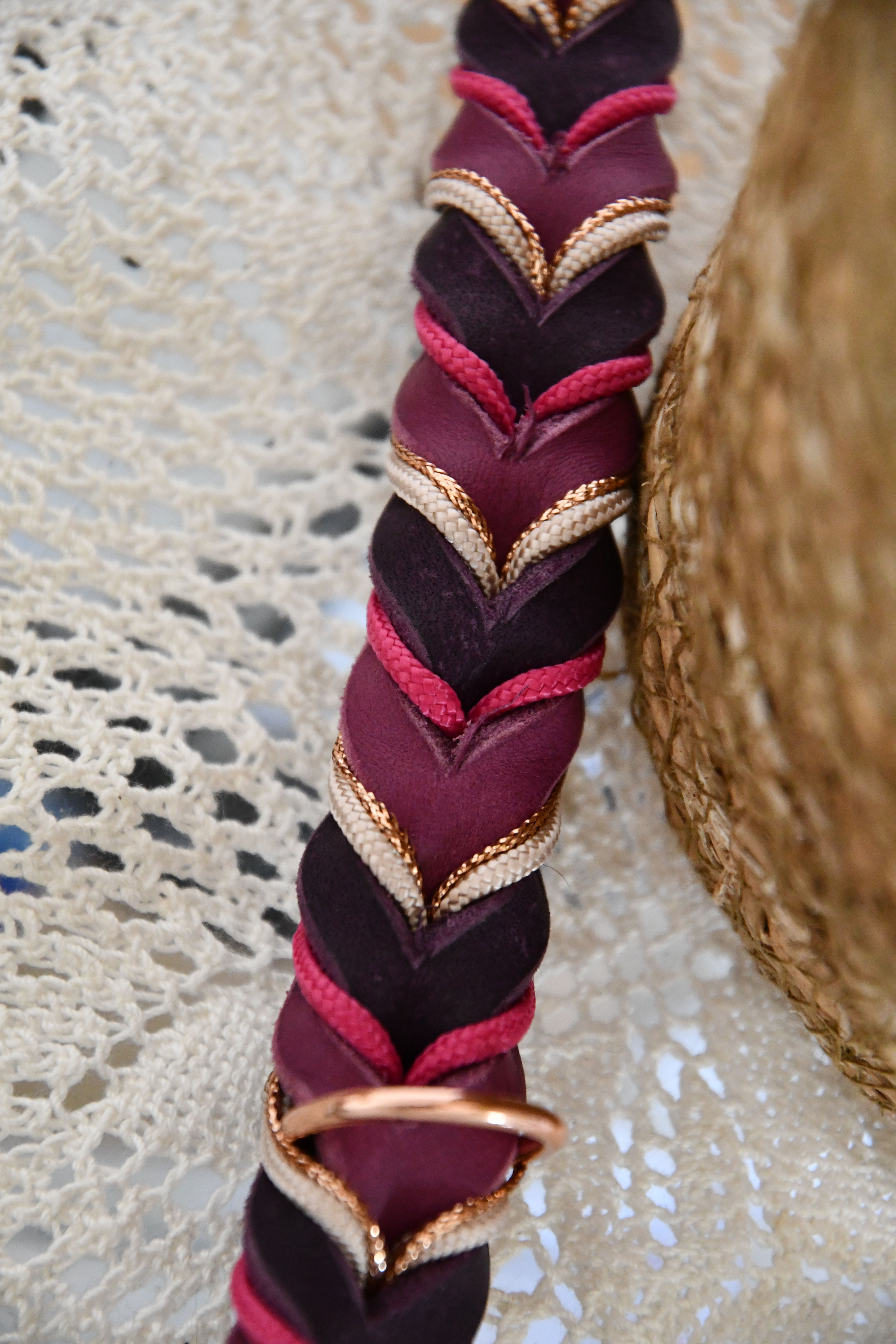 Lederhalsband "Purple Night"