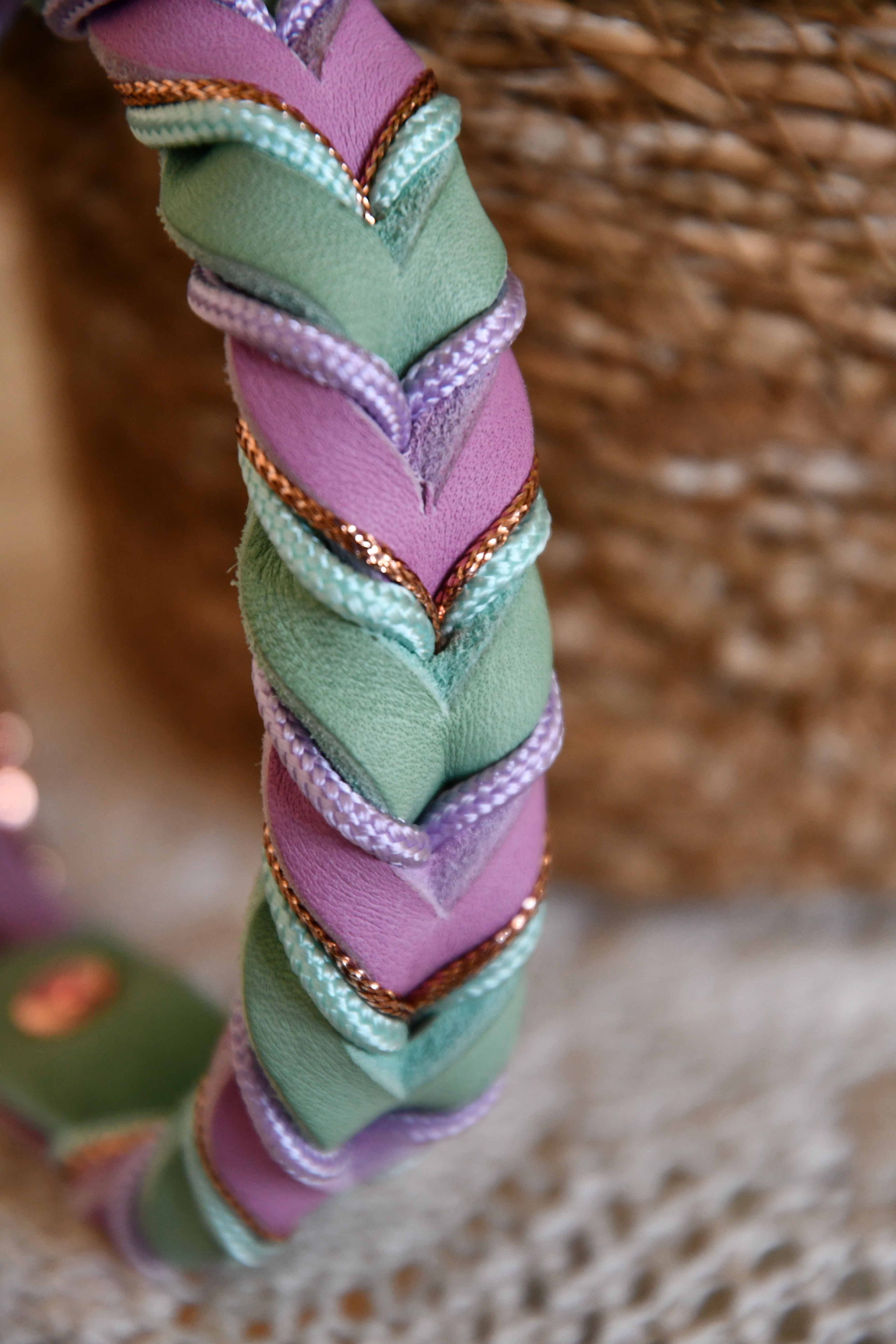 Lederhalsband "Pastell Dream"
