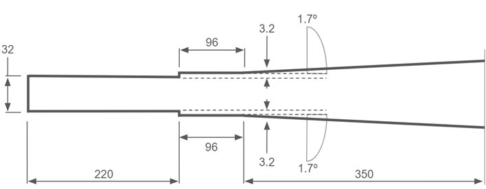 Dual-mode scramjet combustor schematic