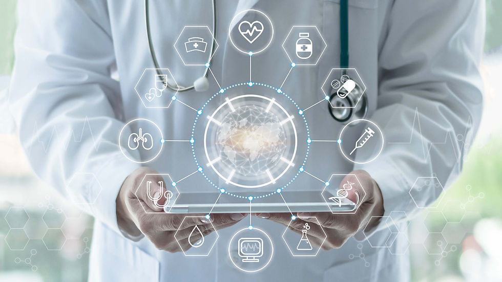 Doctor holding tablet