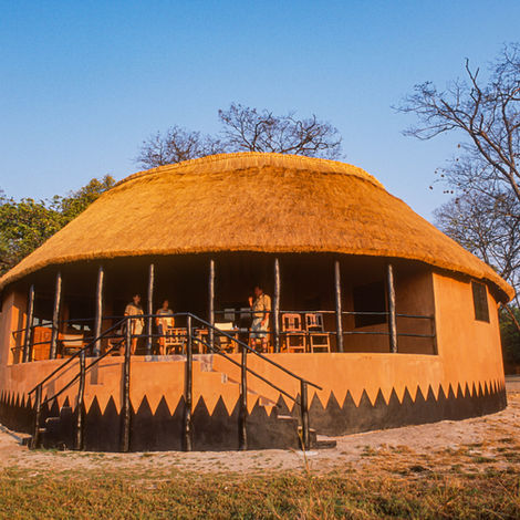 an accommodation hut in kasanka national park