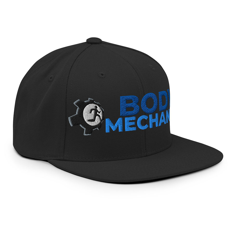 Thumbnail: Running Gear Flat Brim Snapback Hat 