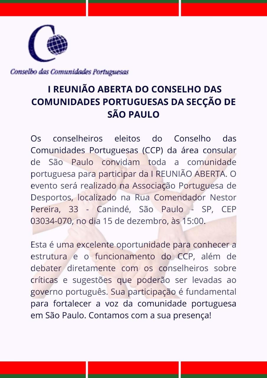 Canindé sedia I Reunião Aberta do Conselho das Comunidades Portuguesas