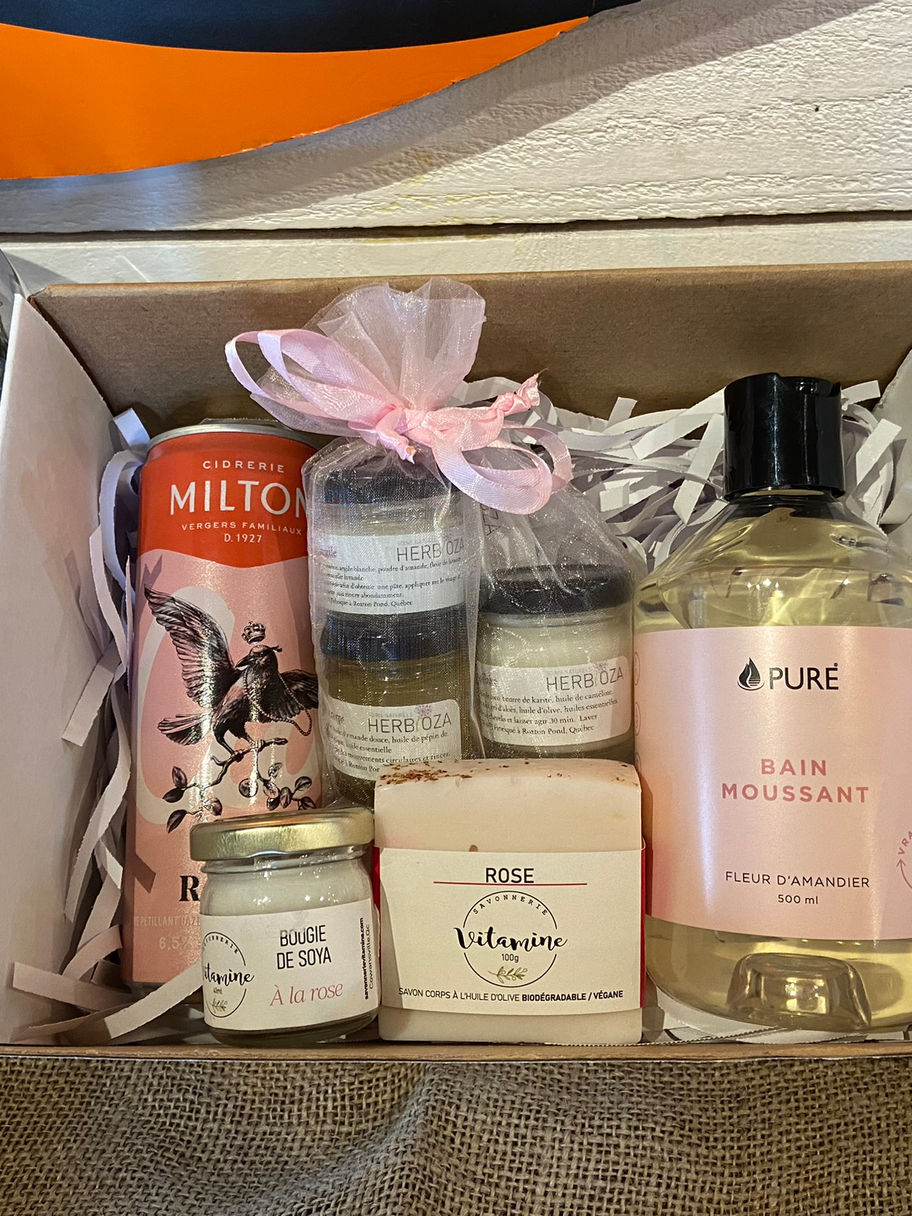 Coffret cadeau bien-être femme | Boîte détente québécoise | Soins locaux