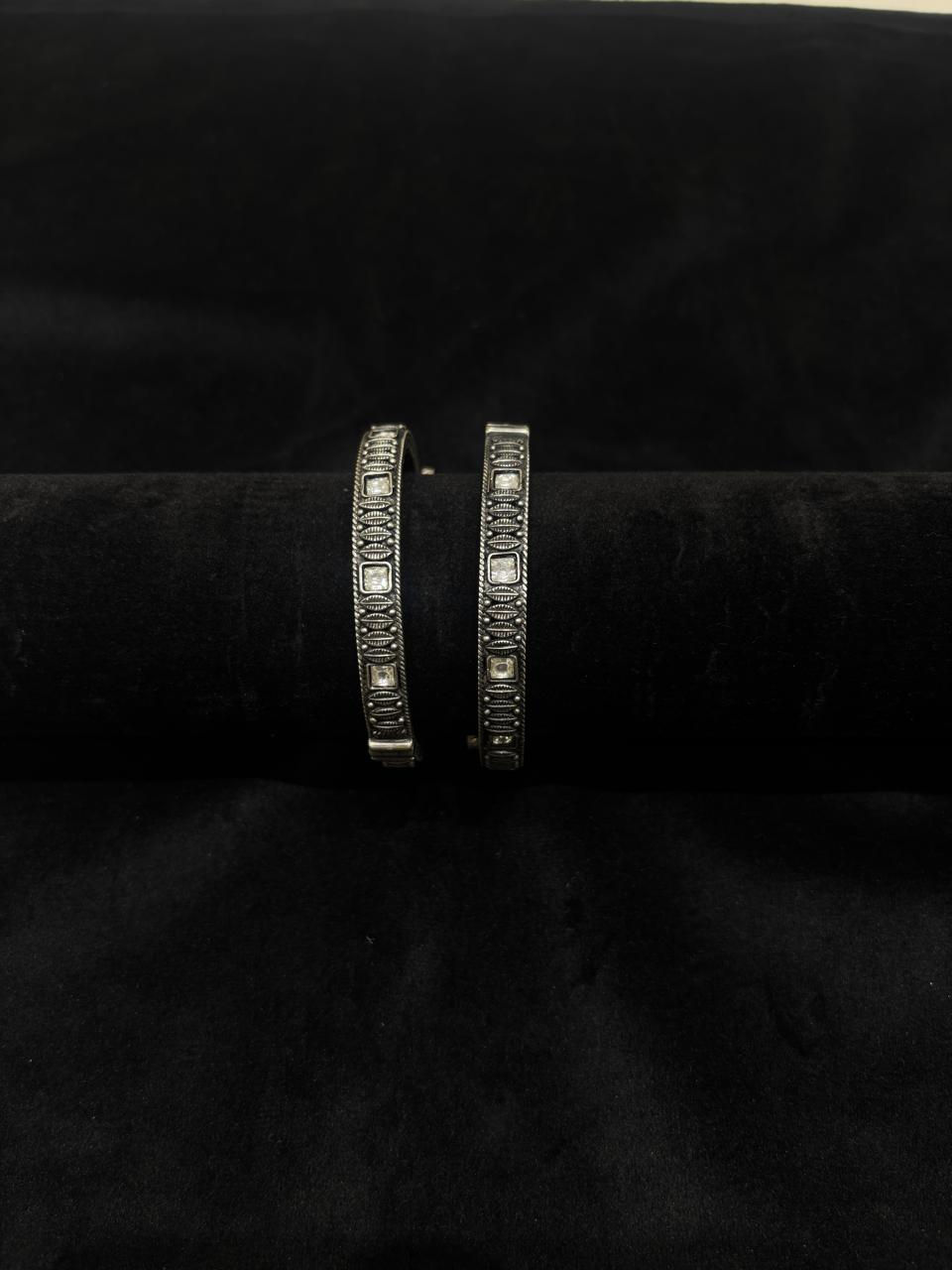 Thumbnail: silver bangles