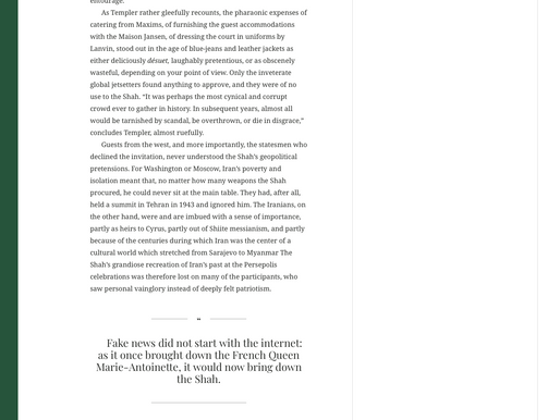 Asian Review of Books on The Shah's Party