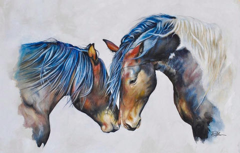 One of a kind colorful artistic creations by Dani Rose Art. A Unique artistic process where the colors are bold and the creativity unfolds as the animals come to life.