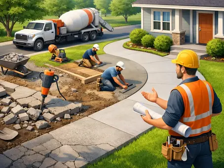 Choosing a Concrete Walkway Replacement Contractor