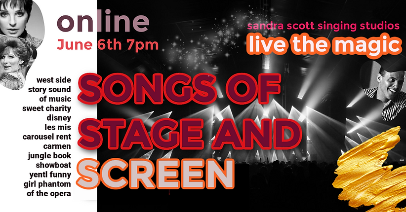 Songs of Stage and Screen sandra scott singing studios