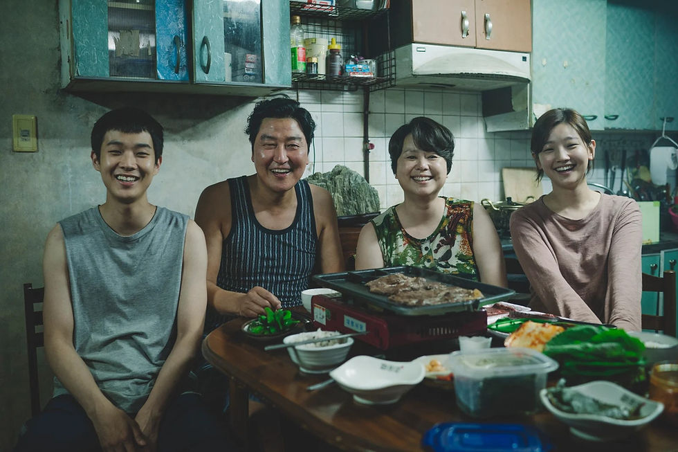 The Kim family from Parasite movie
