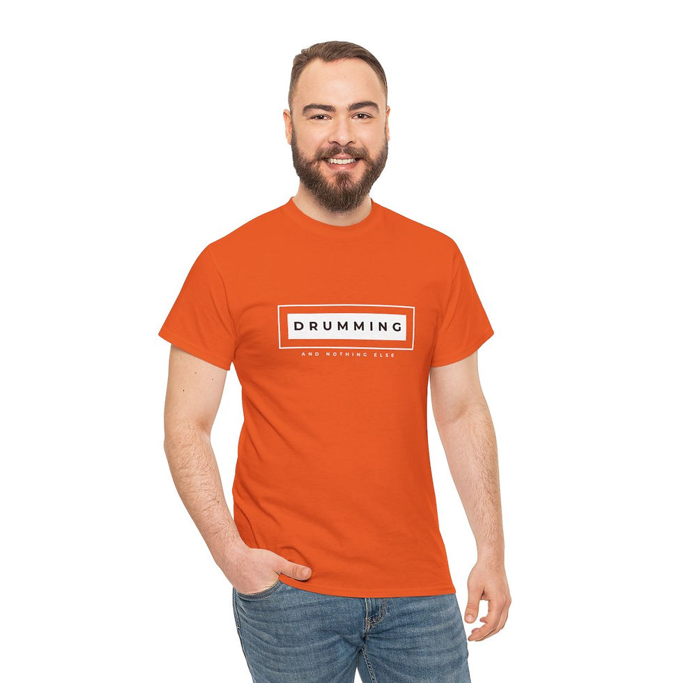 Miniature : T-Shirt "Drumming & Nothing Else" Batteur Drummer Coton 180g
