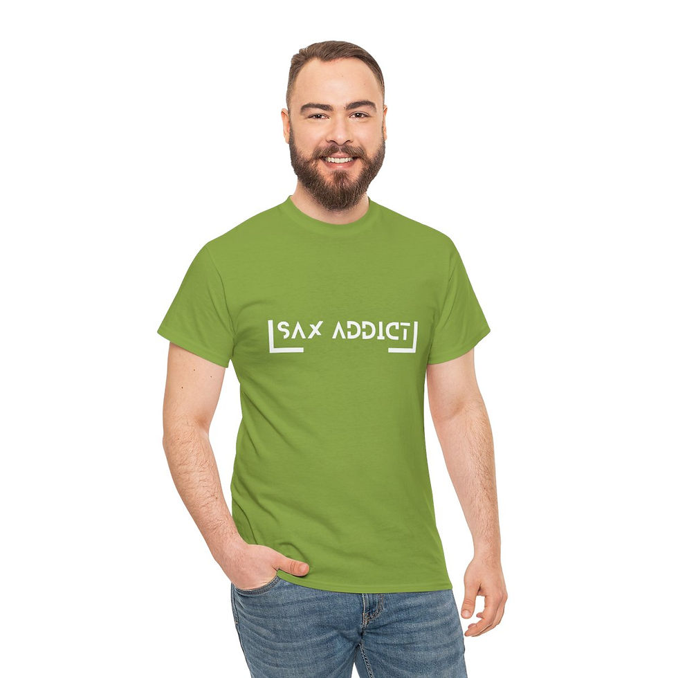 Miniature : T-Shirt Unisex "Sax Addict" Saxophonist Saxophone  Coton 180g