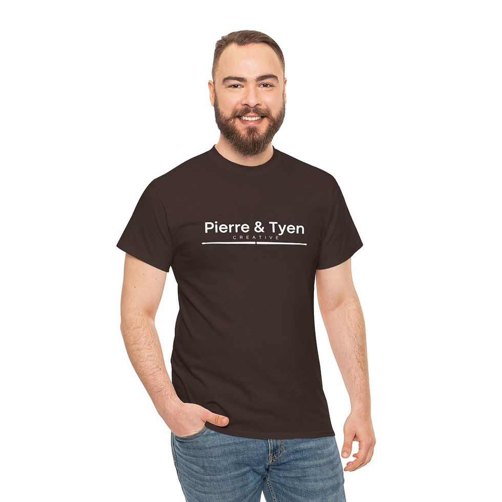 Miniature : T-Shirt "Pierre & Tyen Creative" Blanc Coton 180g