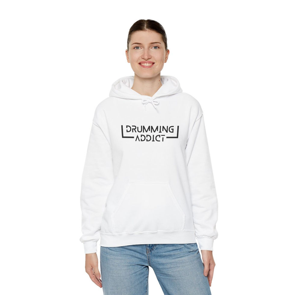 Miniature : Sweatshirt "Drumming Addict" Batteur Drummer Coton 271g