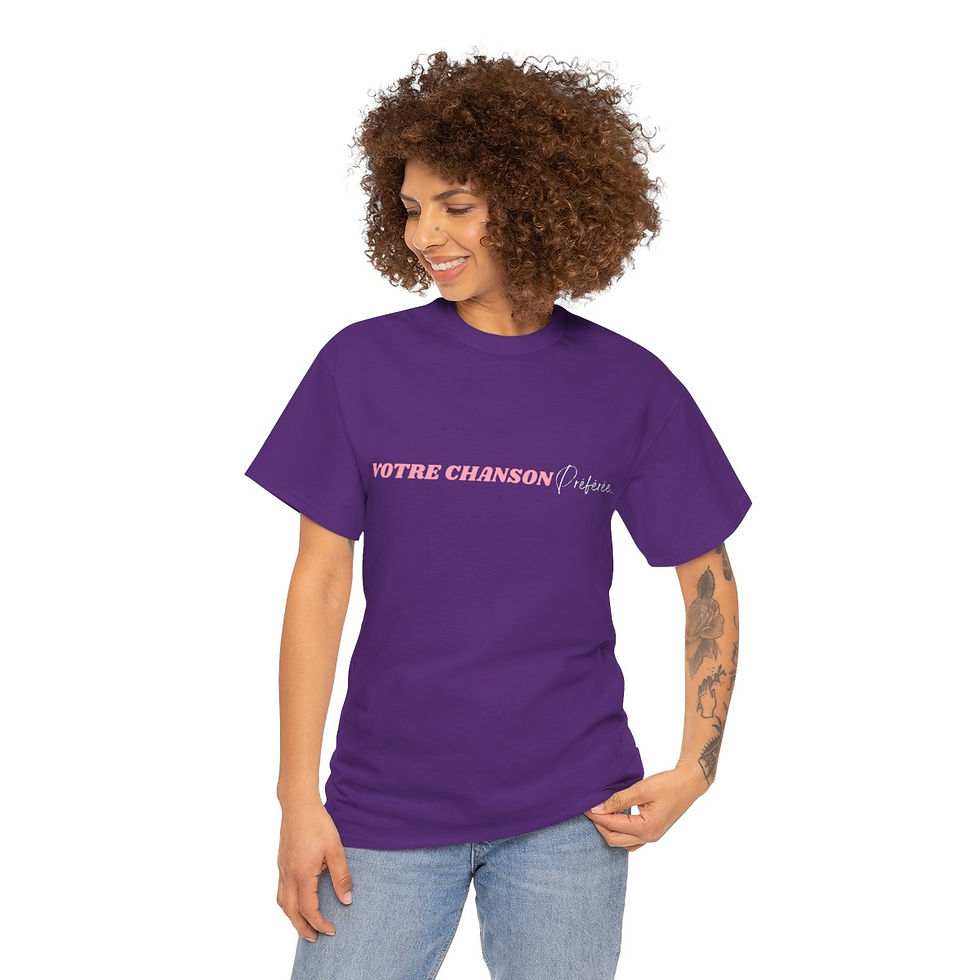 Miniature : T-Shirt Personnalisable «Votre Chanson Préfrée» Chansons cultes Coton 180g 