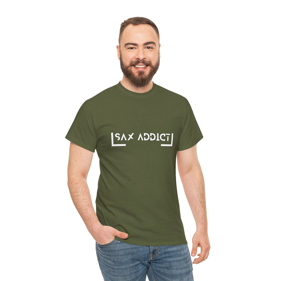 Miniature : T-Shirt Unisex "Sax Addict" Saxophonist Saxophone  Coton 180g