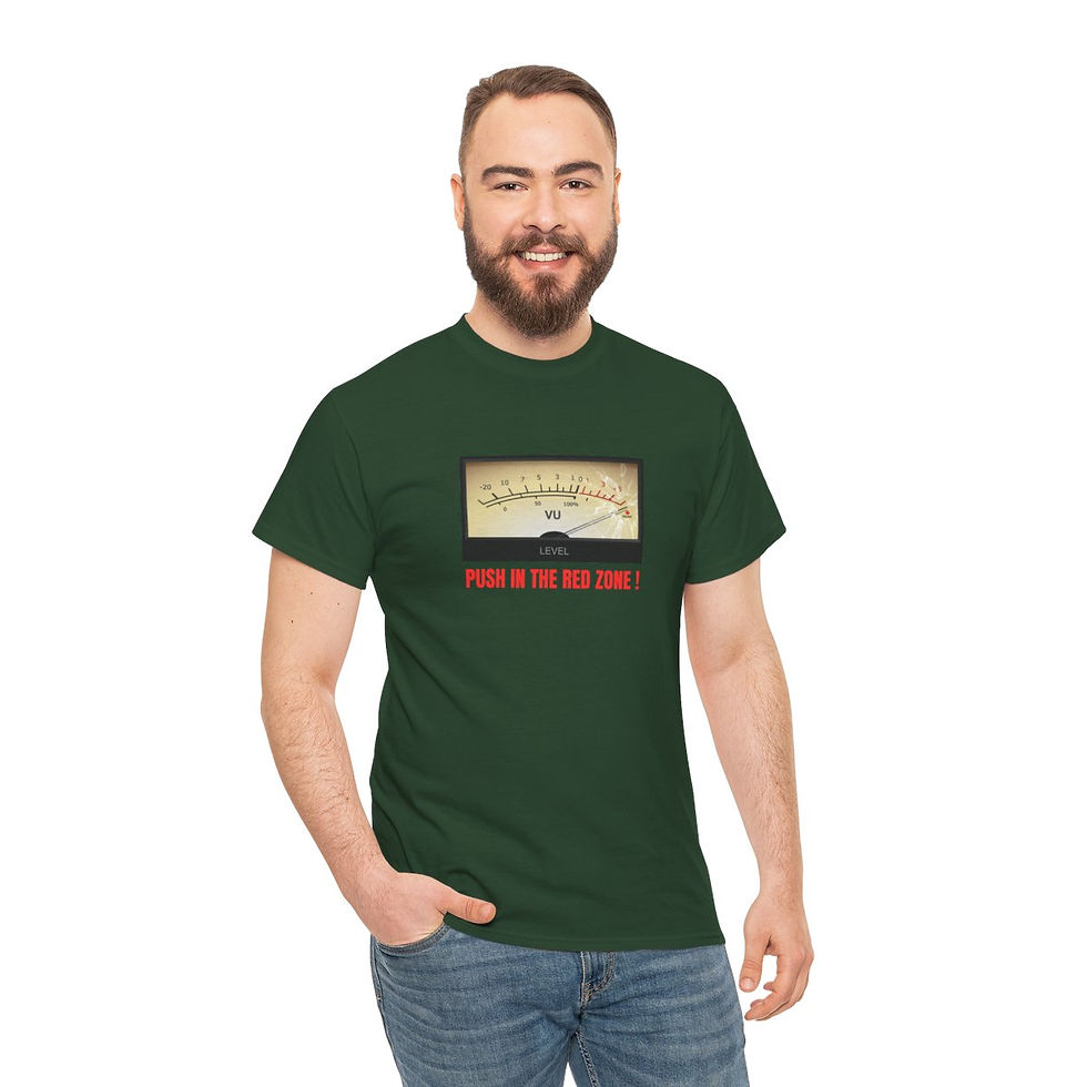 Miniature : T-Shirt Unisex "Push In The Red Zone" Sonorisateur musiciens coton 180g