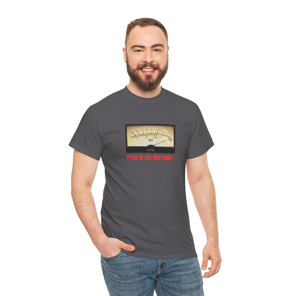 Miniature : T-Shirt Unisex "Push In The Red Zone" Sonorisateur musiciens coton 180g