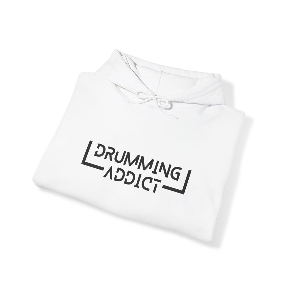 Miniature : Sweatshirt "Drumming Addict" Batteur Drummer Coton 271g