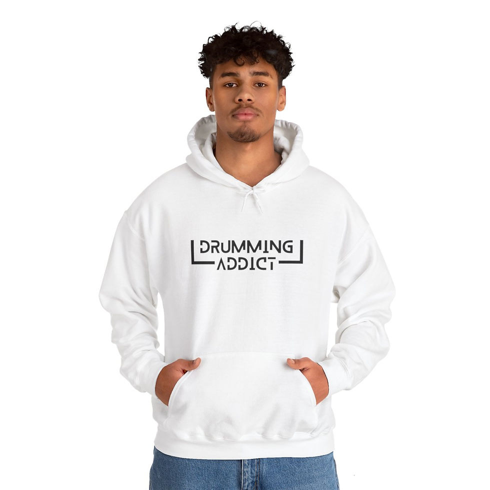 Miniature : Sweatshirt "Drumming Addict" Batteur Drummer Coton 271g