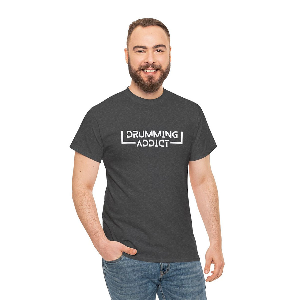 Miniature : T-Shirt "Drumming Addict" Batteur Drummer Coton 180g