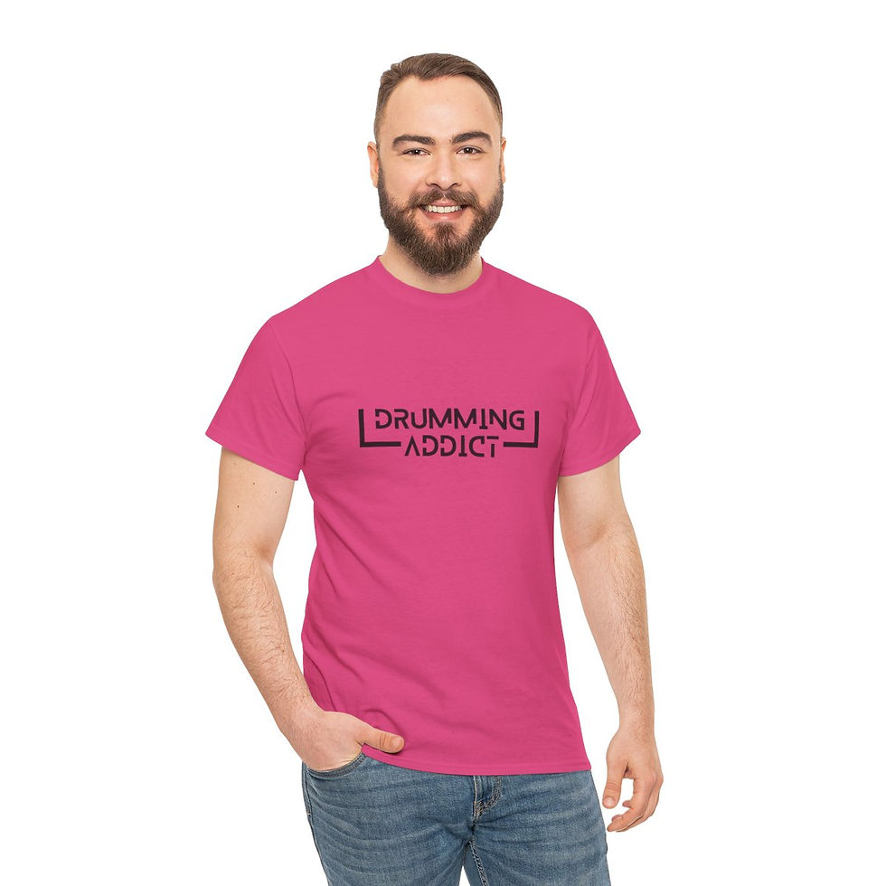 Miniature : T-Shirt «Drumming Addict» Batteur Drummer Coton 180g