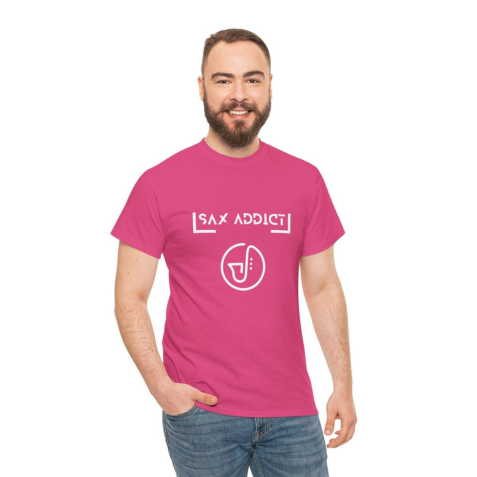 Miniature : T-Shirt Unisex "Sax Addict" Saxophonist Saxophone  Coton 180g