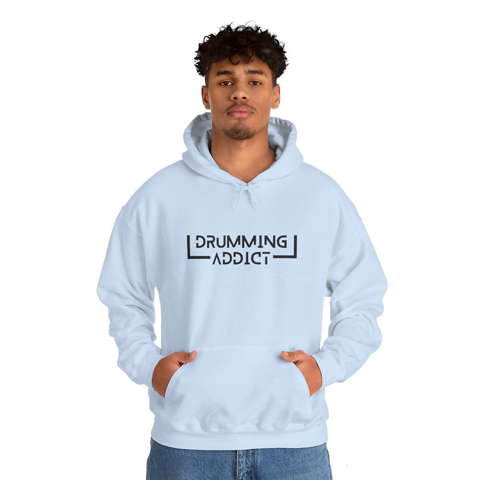 Miniature : Sweatshirt "Drumming Addict" Batteur Drummer Coton 271g