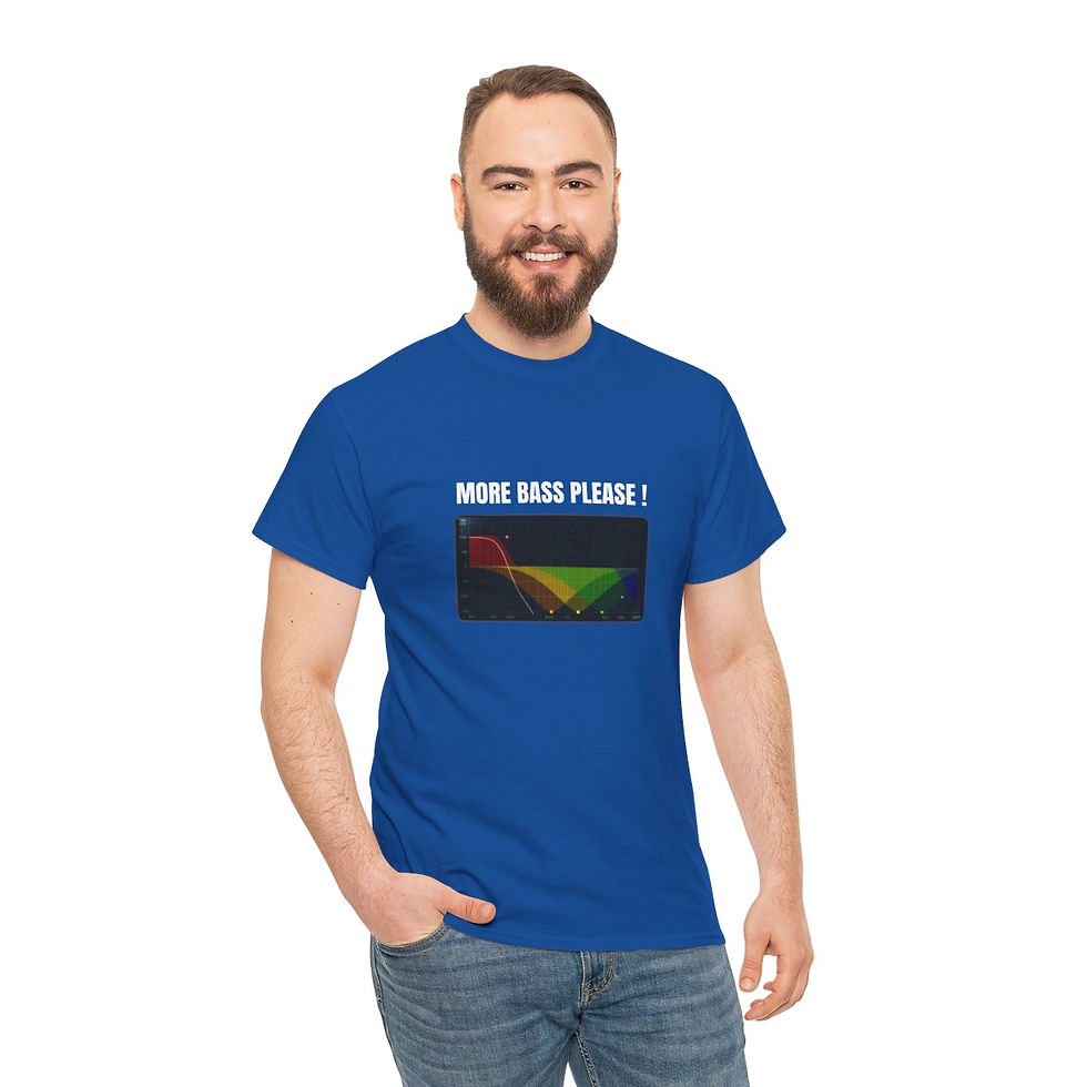 Miniature : T-Shirt "More Bass Please" Bassiste Bass Player musicien  Coton 180g