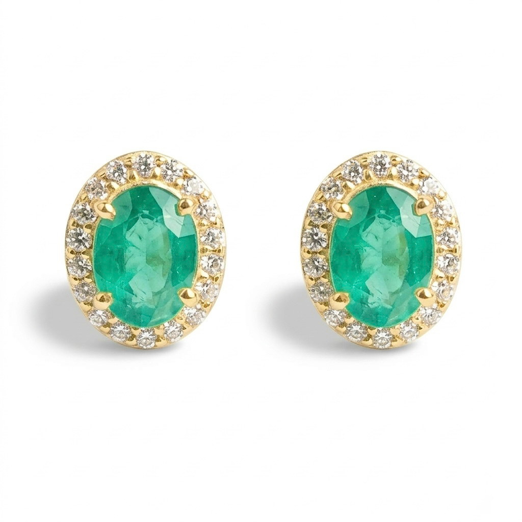 Emerald Aura Earrings