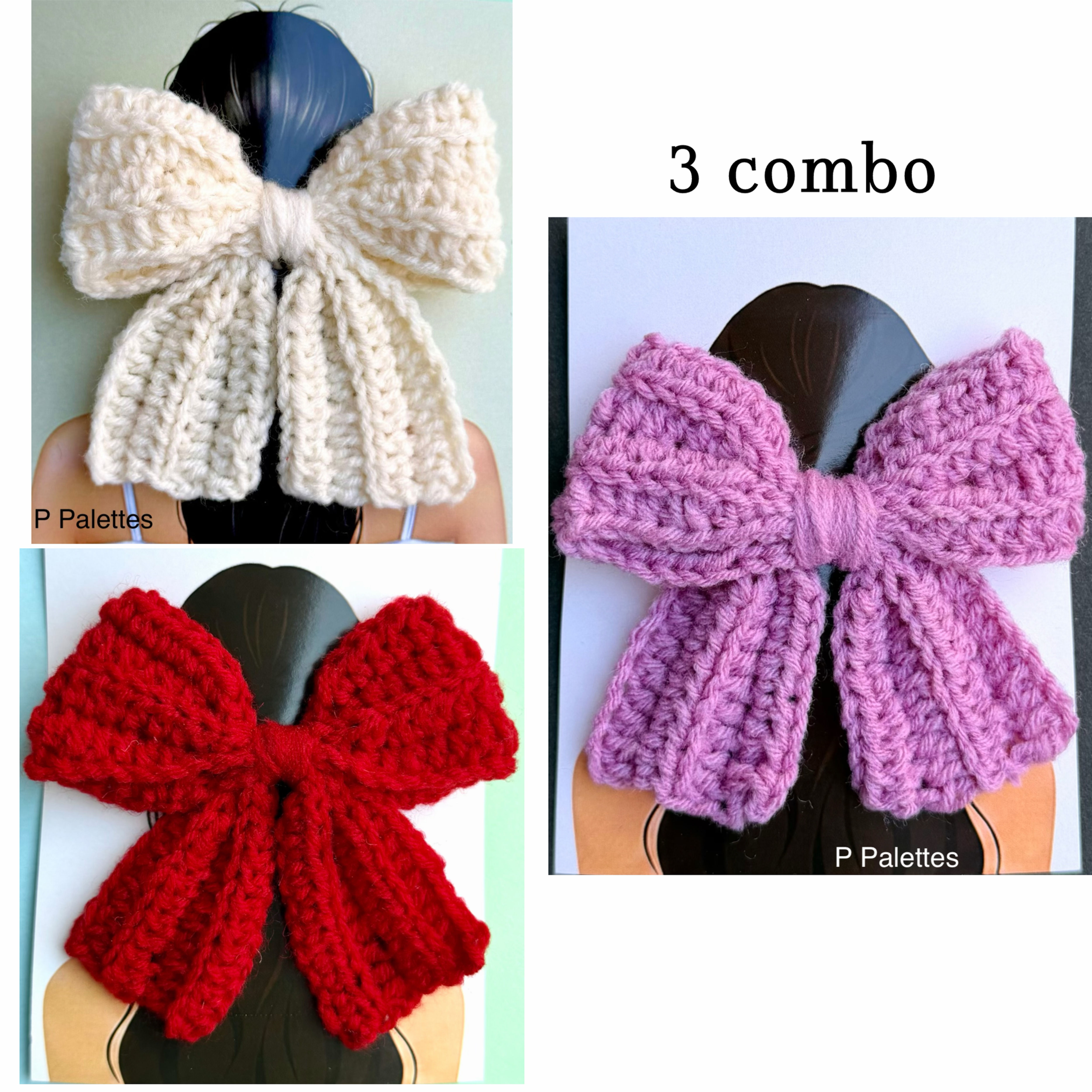 3 Bow Clips