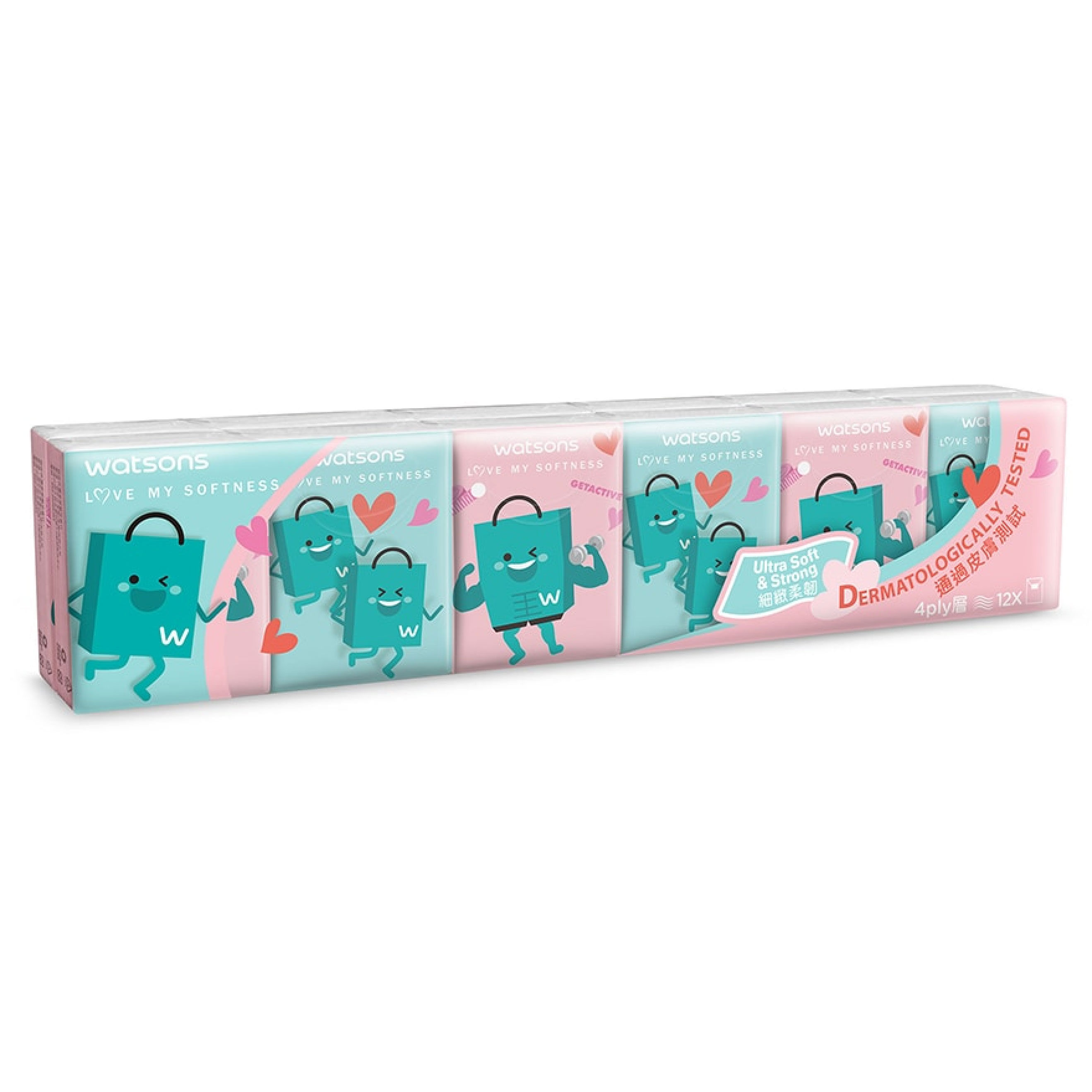WATSBAG MINI HANKIES 12S (4PLY)